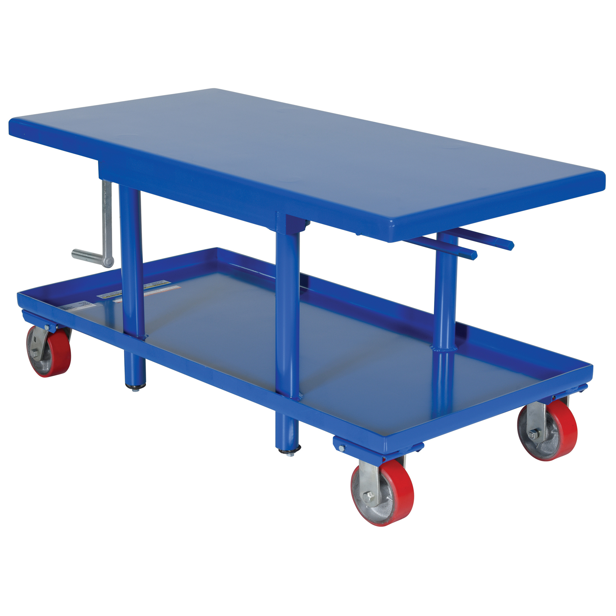 Vestil Steel Low Profile Post Table 24 In. x 48 In. 2000 Lb. Capacity Blue